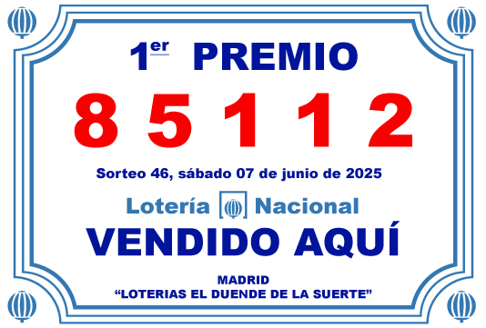 Loter�a El Duende de la Suerte - GRAN PREMIO 1